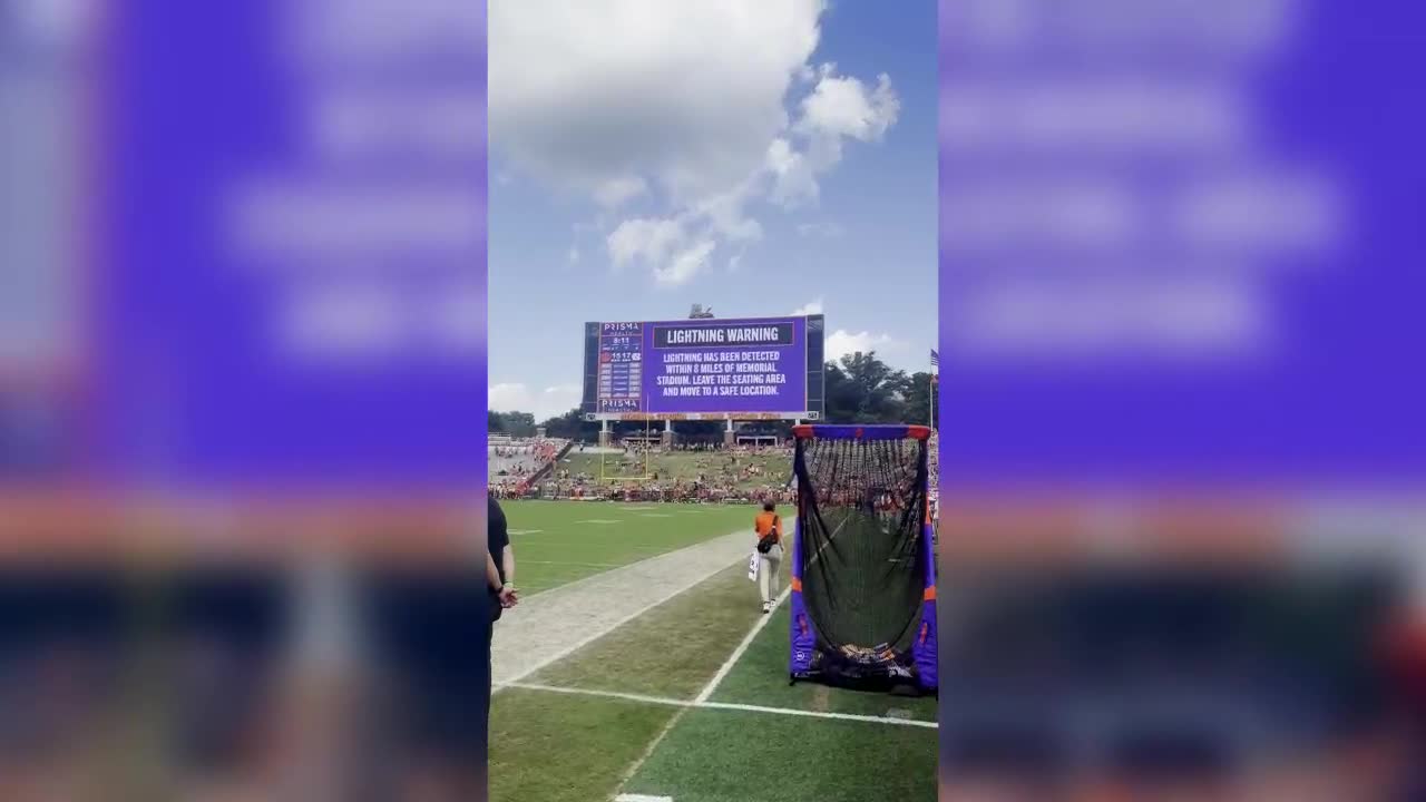 Clemson Football Games Face Third Consecutive Week of Weather Delays