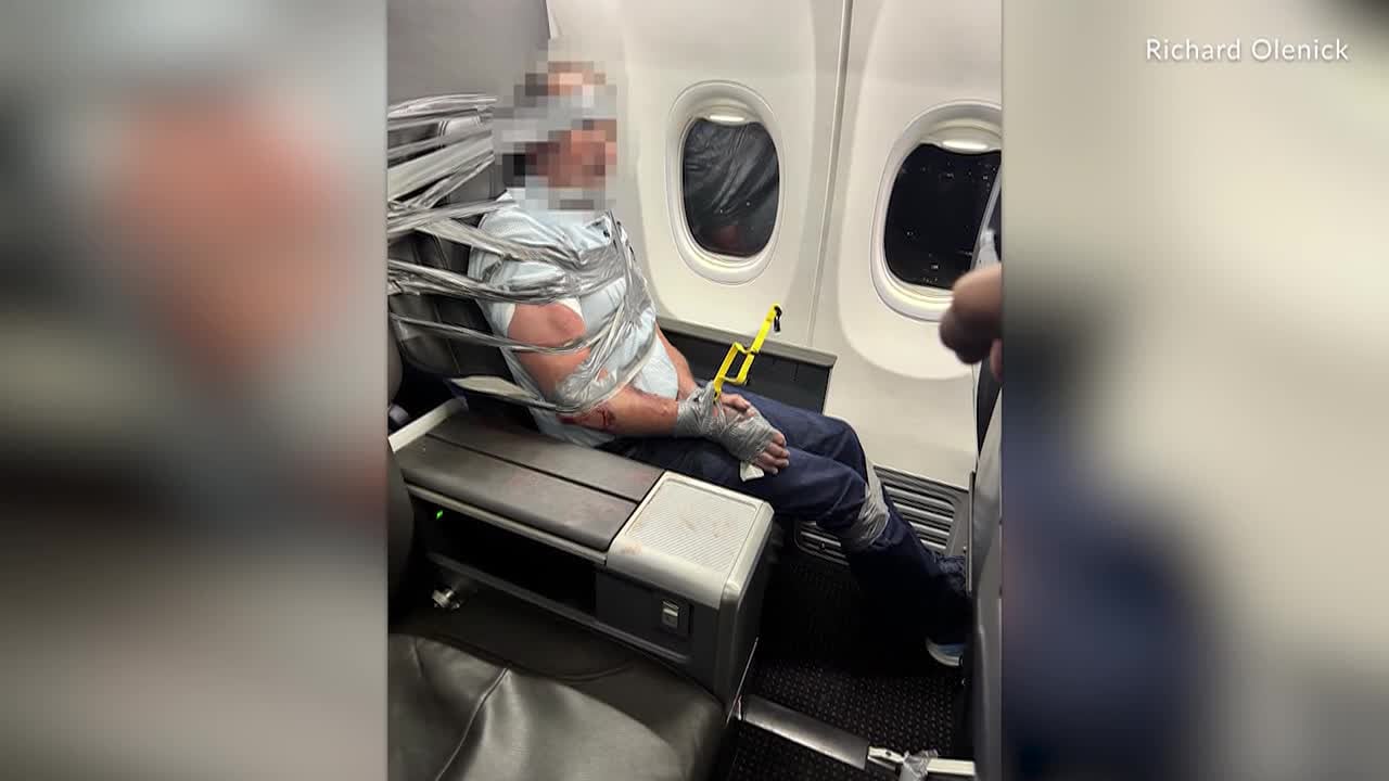 Passenger Restrained With Duct Tape Diverts American Airlines Flight to Baltimore