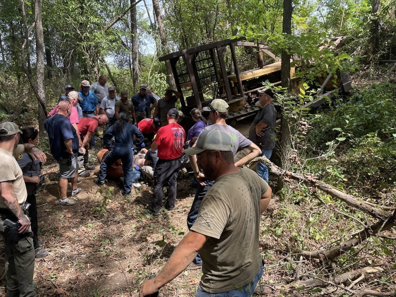 Elderly Man Survives Bulldozer Accident in Cedar County