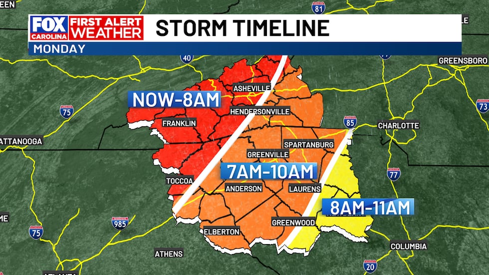 DÍA DE PRONÓSTICO DEL TIEMPO PRIMERA ALERTA: Tormentas Severas ahora hasta las 11 AM