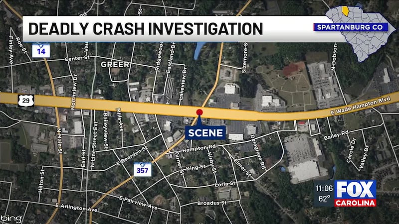 Police investigate fatal crash on busy road in Greer
