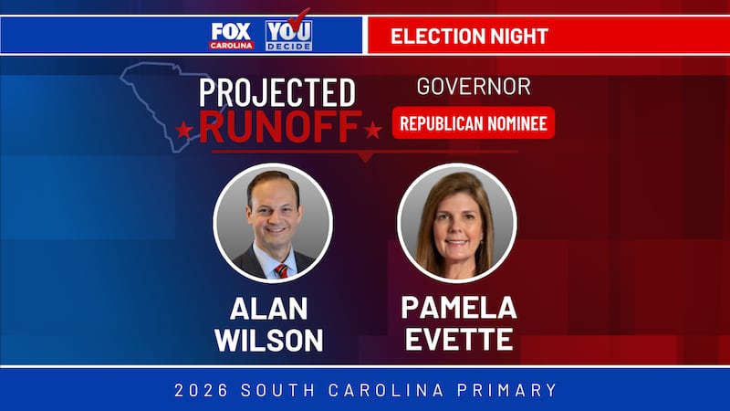 Alan Wilson and Pamela Evette advance to a runoff race for the Republican nomination for SC...