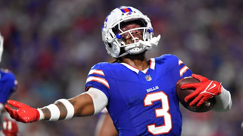 Bills safety Damar Hamlin gets his first career interception
