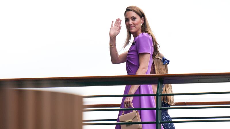 princess kate purple dress wimbledon Kate Middleton Had a Sweet Reaction to Standing Ovation at Wimbledon