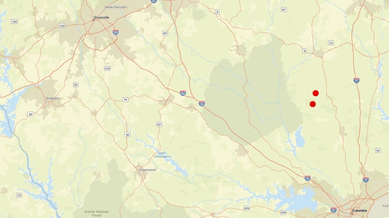 Two Earthquakes Reported Just Outside Of Upstate In Midlands two-earthquakes-reported-just-outside-of-upstate-in-midlands