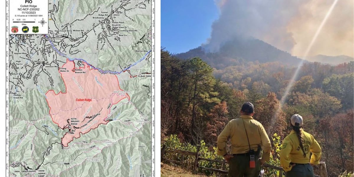 U.S. Forest Service: Collett Ridge Fire covering over 5,000 acres in NC