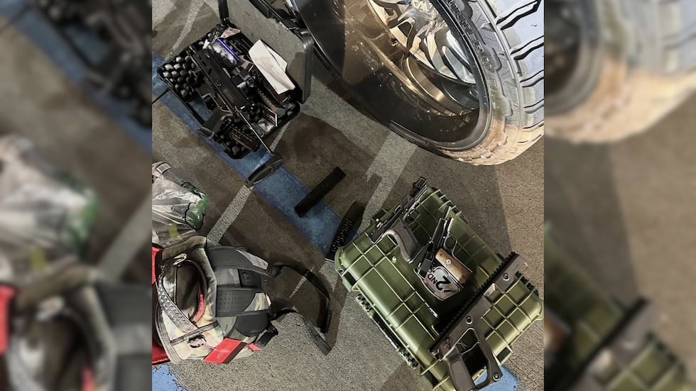 Among the items seized during the traffic stop was a stolen firearm, deputies shared.