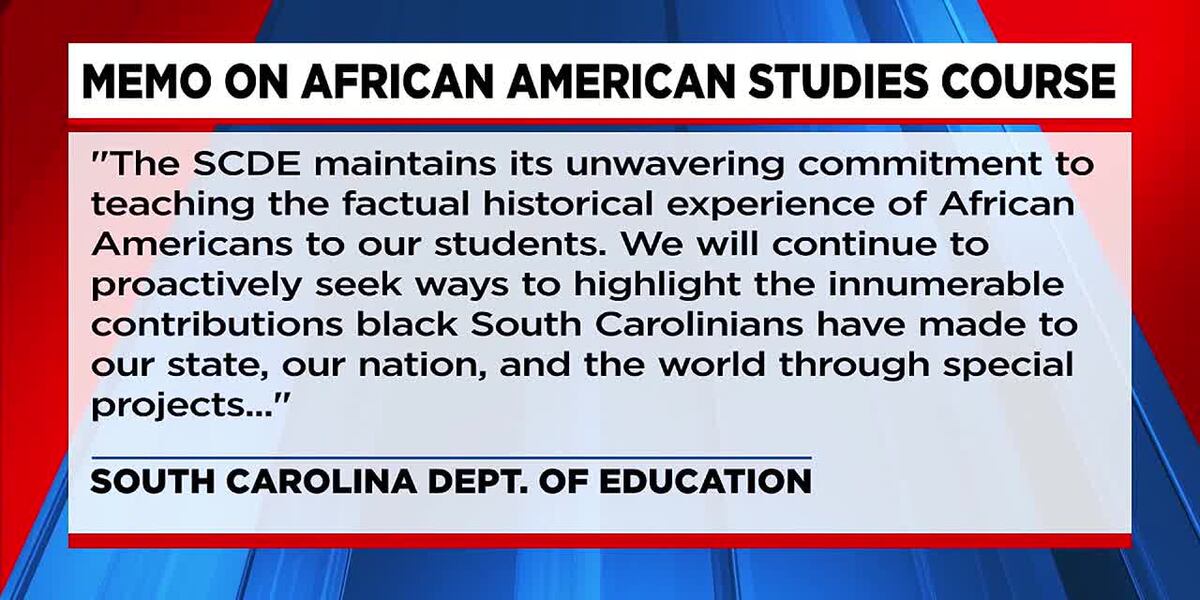 SC Dept. of Education leaves AP African American Studies off roster ...