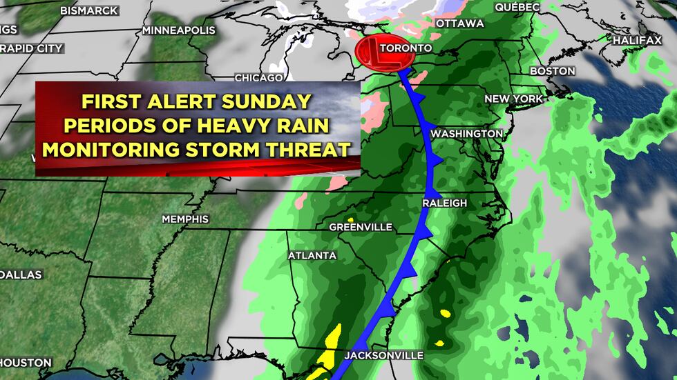 Heavy Raim Weather First Alert Weather Day Sunday, rain and storm potential