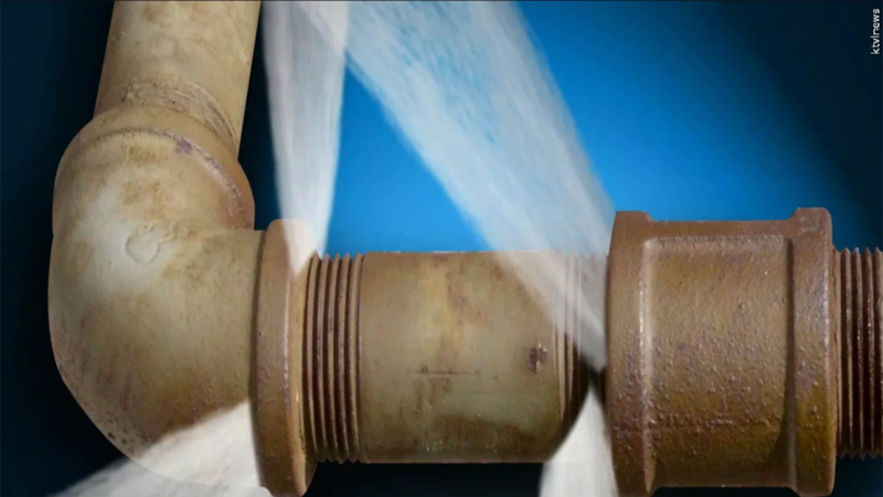Pump Line Break Water line break affecting parts of Marion