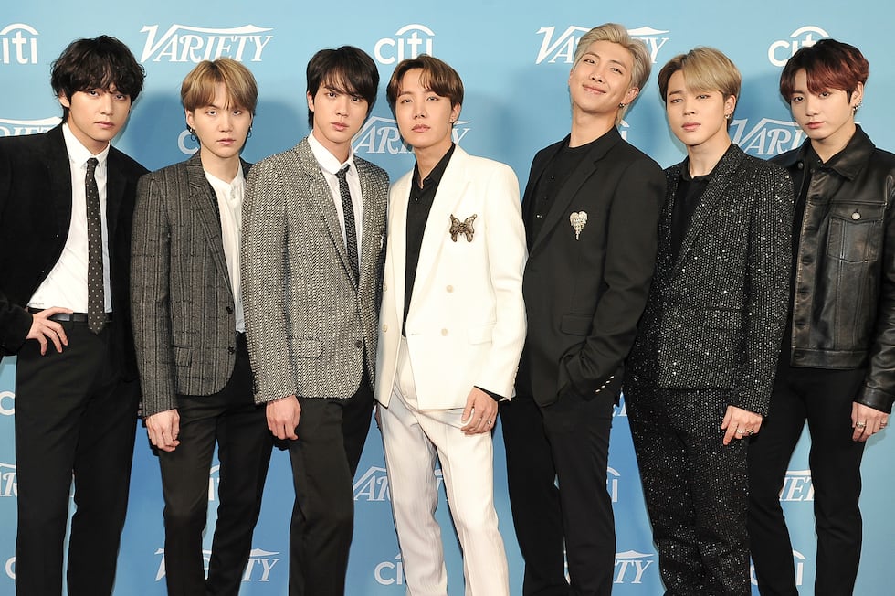 FILE - Korean pop band BTS appears at the 2019 Variety's Hitmakers Brunch in West Hollywood,...