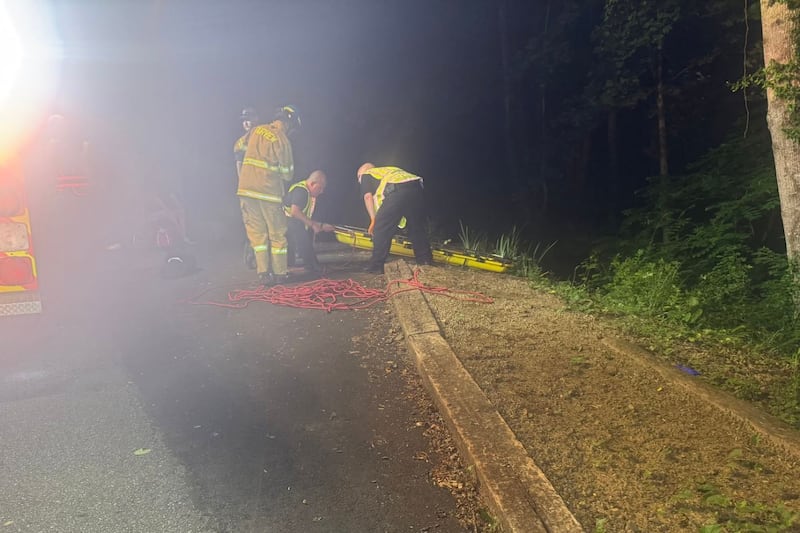 Driver rescued from 40ft embankment in Buncombe County