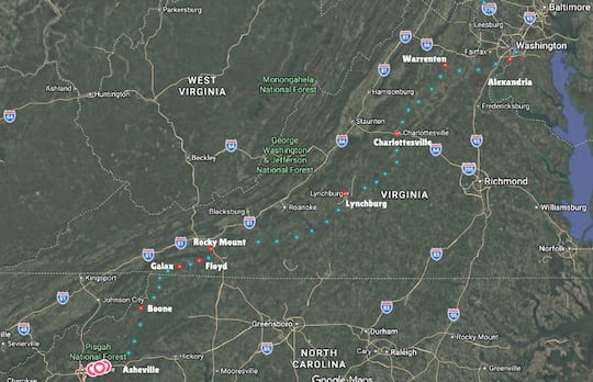 Great Mother March route