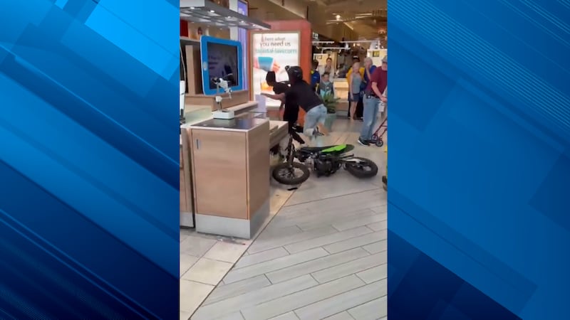 Watch: 2 teens arrested after driving dirt bike inside Coastal Grand Mall, crashing into kiosk