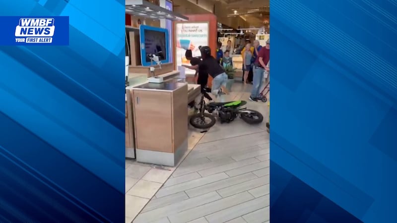 Two teens are in custody after riding a dirt bike through Coastal Grand Mall in Myrtle Beach,...
