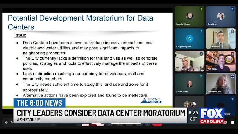 whns - ASHEVILLE CONSIDERING DATA CENTER MORATORIUM