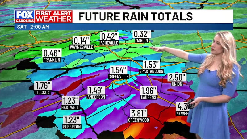 Gusty winds, heavy rain pick up Thursday afternoon