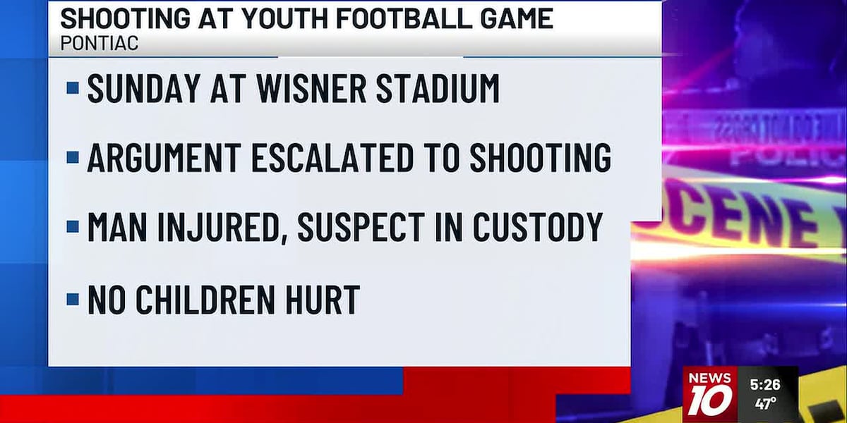 Coverage image for: 1 injured after shooting at Pontiac youth football game